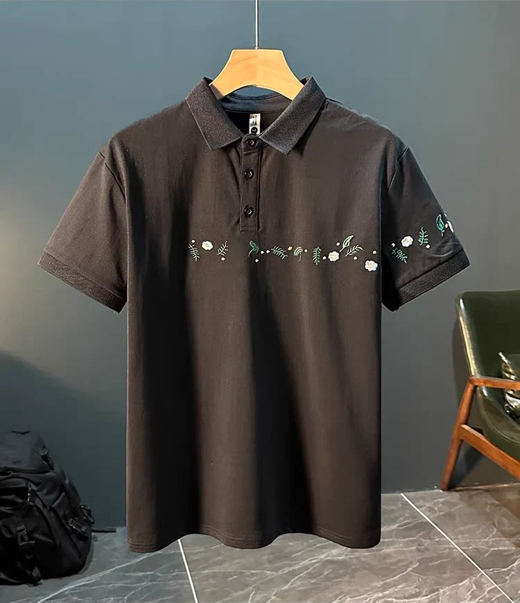 Botanic Trail Embroidered Piqué Polo T-Shirt - Image 5