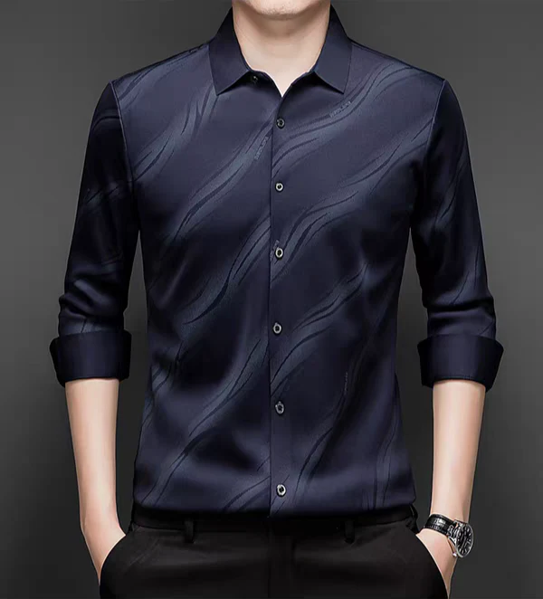 Midnight Ripple Luxe Shirt - Image 4