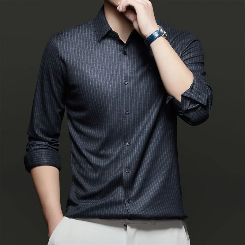 Obsidian Pinstripe Signature Formal Shirt - Image 4