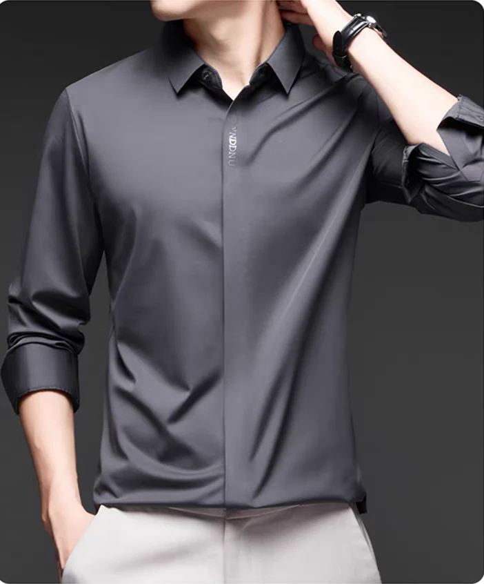 Obsidian Sway Hidden-Placket Shirt - Image 3