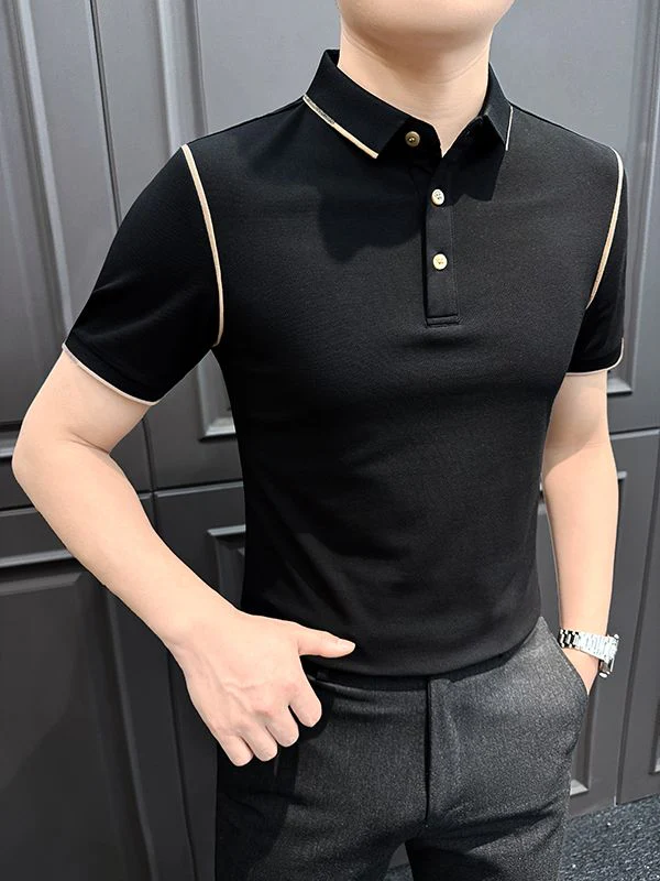 SleekCraft Dual-Tone Polo T-Shirt - Image 3
