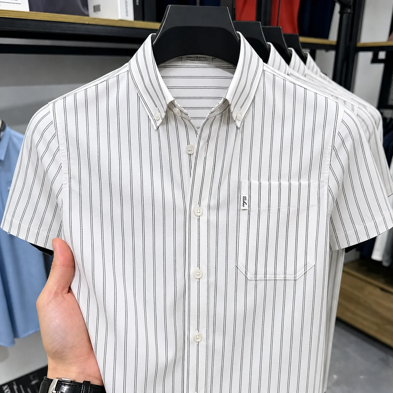 Stratos Edge Vertical Stripe Shirt - Image 5