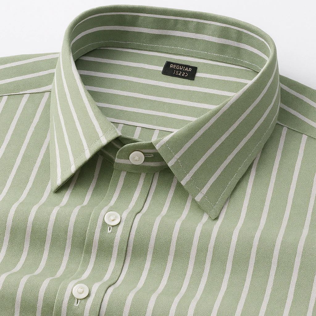 Vertical Luxe Striped Cotton Shirt - Image 4